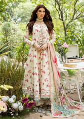 Lawn - Elaf Premium - Prints 25 - ECD#2A - IVORY PEONY