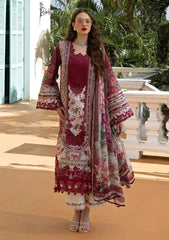 Lawn - Elaf Premium - Signature Embroidered Prints 26 - ESA#02B - RUBY LADY