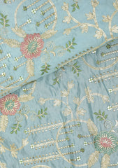 Indian Georgette Raw Silk Resham Dhaga Zari And Gotta Work - ASPL#135