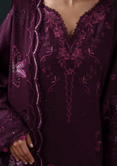 Winter - Neeshay - Reverie Karandi Unstitched 26 - MULBERRY