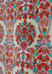 Wool Embroidered Shawl D - 10 - Skin