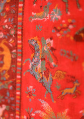 Pashmina Kaani Jamawar Scarf D - 09 - D Red