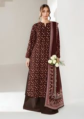 Winter - Riwaj - Velvet Suit - Printed Edit - D#27 - Chocolate