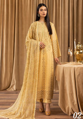 Lawn - Humdum - Elegant - Chikankari Unstitch - HEC25#02