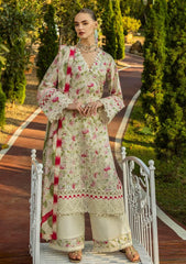 Lawn - Elaf Premium - Print Chikankari 25 - ELK-02B SWEET GREENS