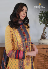 Lawn Collection - Asim Jofa - Basic - Print - 3 Pcs - AJBP#35