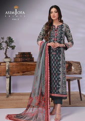 Lawn Collection - Asim Jofa - Basic - Print - 3 Pcs - AJBP#41