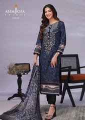 Lawn Collection - Asim Jofa - Basic - Print - 3 Pcs - AJBP#43