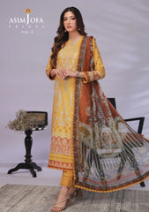 Lawn Collection - Asim Jofa - Basic - Print - 3 Pcs - AJBP#47