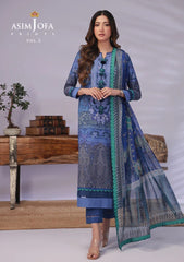 Lawn Collection - Asim Jofa - Basic - Print - 2 Pcs - AJBP#49