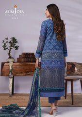 Lawn Collection - Asim Jofa - Basic - Print - 2 Pcs - AJBP#49
