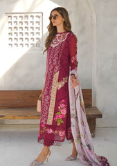 Lawn Collection - Asifa & Nabeel - Aleyna - V02 - CRANBERRY (ALV-09)