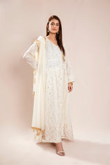Pret Collection - Manahils - Safiyya - KURTI 099 - Off White