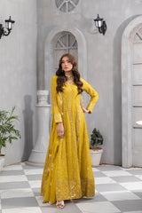 Pret Collection - Manahils - Safiyya - KURTI 099 - Mehendi