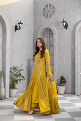 Pret Collection - Manahils - Safiyya - KURTI 099 - Mehendi