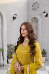 Pret Collection - Manahils - Safiyya - KURTI 099 - Mehendi