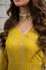 Pret Collection - Manahils - Safiyya - KURTI 099 - Mehendi