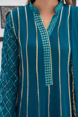 Pret Collection - Manahils - Saffiya - KURTI 106-TEAL