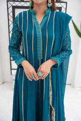Pret Collection - Manahils - Saffiya - KURTI 106-TEAL