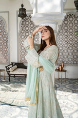 Pret Collection - Manahils - Safiyya - KURTI 105 - Aqua