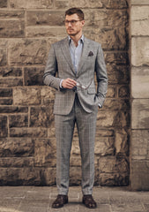 Dormeuil Amadeus 365 Wool Fabric - B Grey