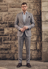 Dormeuil Echo Super 130's Wool Fabric - P Grey
