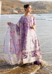 Lawn Collection - Elaf Premium - Hai Kuch - EK24#02 - A - Banafsha