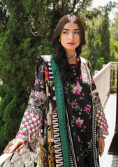 Lawn Collection - Elaf Premium - Printed - EEP#02A - Dark Floral