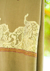 Pashmina Kashmiri Work Shawl D - 04 - Brown