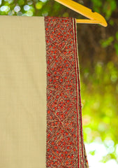 Pashmina Kashmiri Work Shawl D - 01 - Skin