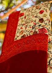 Wool Embroidered Shawl D - 17 - D SKIN