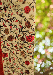 Wool Embroidered Shawl D - 17 - D SKIN