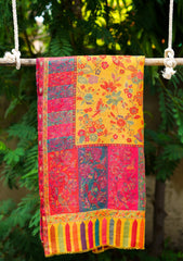 Pashmina Kaani Jamawar Shawl D - 130 - Mustard