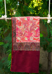 Pashmina Patch Work Shawl D - 27 - Maroon