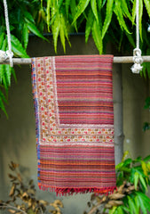 Pashmina Jamawar Shawl D - 21 - Maroon