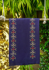 Needle Work Wool Shawl D - 76 - N Blue