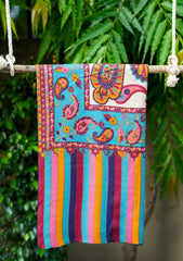 Pashmina Qalamkari Shawl D - 37 - Ferozi