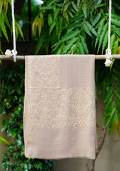 Pashmina Ari Work Shawl D - 174 - L Brown