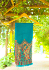 Pashmina Jamawar Shawl D - 03 - Ferozi
