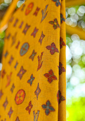 Pashmina Jamawar Shawl D - 06 - Mustrd