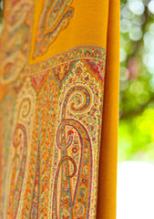 Pashmina Jamawar Shawl D - 04 - Mustrd