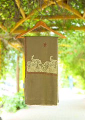 Pashmina Kashmiri Work Shawl D - 05 - D Brown