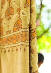 ARI Work Wool Shawl D - 03 - G Brown