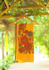 Pashmina Jamawar Shawl D - 05 - Mustrd