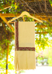 Pashmina Kashmiri Border Shawl D - 29 - Skin