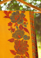 Pashmina Jamawar Shawl D - 05 - Mustrd