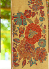 Pashmina Jamawar Shawl D - 05 - B Brown
