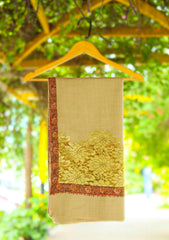 Pashmina Kashmiri Work Shawl D - 03 - Brown