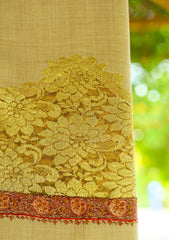 Pashmina Kashmiri Work Shawl D - 03 - Brown