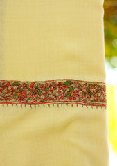Pashmina Kashmiri Border Shawl D - 28 - Golden